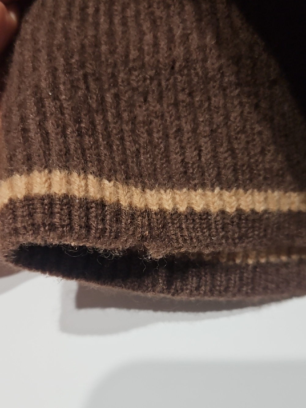 Coach Brown Knit Beanie Hat One Size Pre-Owned - Picture 7 of 7